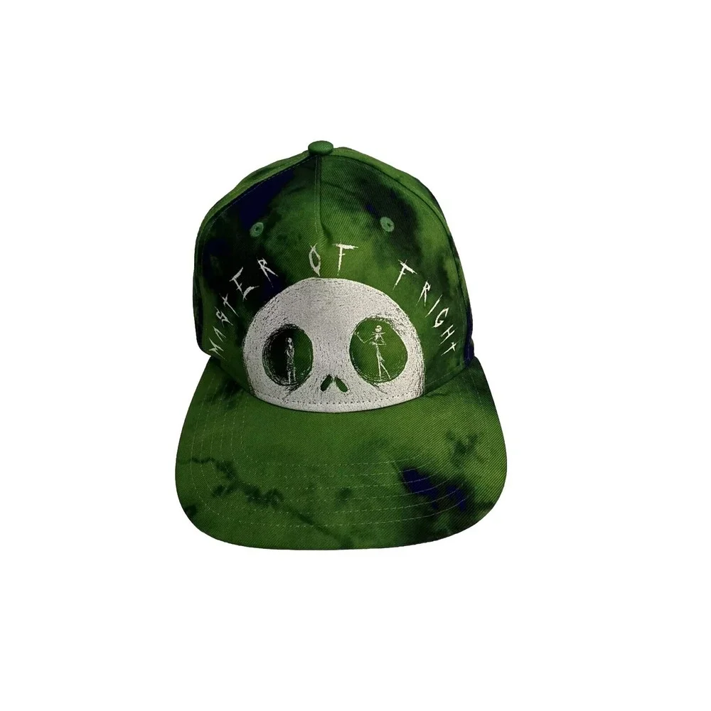 Master of Fright Nightmare Before Christmas green‎ tie dye snapback cap hat